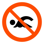 No Swimming SVG Icon